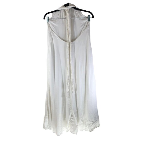 Rixo Jordyn Halter Gown White Low Back Viscose Size S - Picture 6 of 9